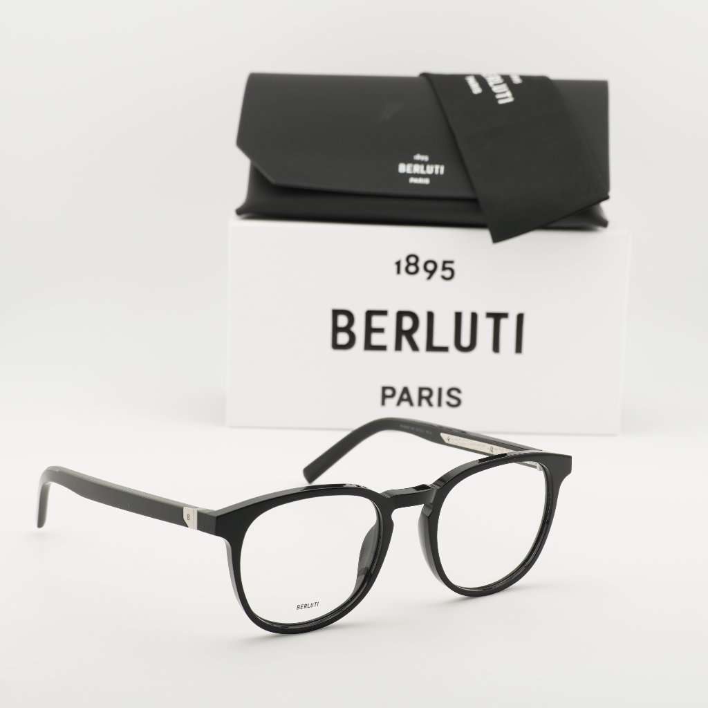 Berluti Bl50002i 001 Square Men’s Eyeglasses - Shiny Black 53mm